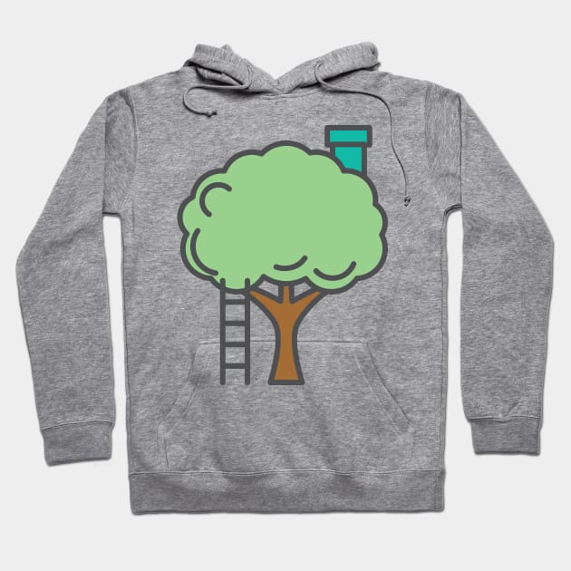 Tree House Environment Icon Hoodie by SWON Design
